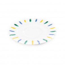 Gmundner Keramik Buntgeflammt Coffee saucer Gourmet d: 16 cm