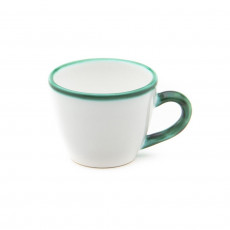 Gmundner ceramic green rim mocha/espresso cup Gourmet 0,06 L / h: 5,1 cm