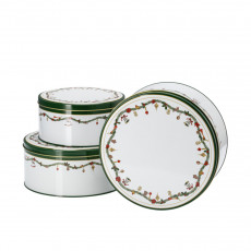 Hutschenreuther Nora Christmas Set of 3 cookie tins, 3 pieces