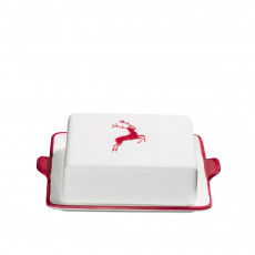 Gmundner Keramik Roter Hirsch Butter dish 250 g