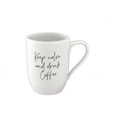 Villeroy & Boch Statement Mug with handle - Keep calm and drink Coffee 0,28 L