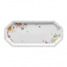 Rosenthal Maria Pink Rose Rectangular cake plate 36 x 16 cm