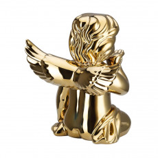 Rosenthal Angel hand kiss medium gold titanized 10,5 cm