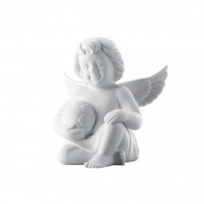 Rosenthal angel with football big white matt 14 cm