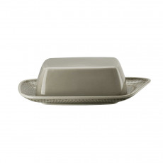 Rosenthal Junto Pearl Grey - Porzellan Butter dish 250 g