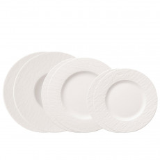 Villeroy & Boch Manufacture Rock blanc Plate set 6 pcs