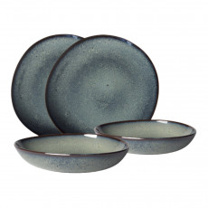 like. by Villeroy & Boch Lave gris Tafelset 4-tlg.