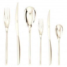 Sambonet Bamboo - Edelstahl / PVP Champagner 36-piece cutlery set. Full tang / Monoblock