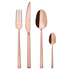 Sambonet Rock - Edelstahl / PVD Kupfer 24-piece cutlery set. Full tang / Monoblock