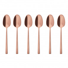 Sambonet Rock - Edelstahl / PVD Kupfer Set of 6 coffee spoons