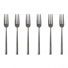 Sambonet Rock - Edelstahl / PVD schwarz Set of 6 cake forks