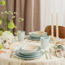 Rosenthal Junto Opal Green - Porzellan Set with mug 24 pcs