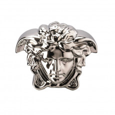 Rosenthal meets Versace Break the bank Money box Medusa head silver 18x12x14.5 cm