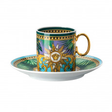 Rosenthal meets Versace Jungle Animalier Espresso cup 0.10 L with saucer 12.5 cm, 2-piece set