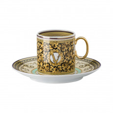 Rosenthal meets Versace Barocco Mosaic Espresso cup 0.10 L with saucer 12.5 cm 2 pieces