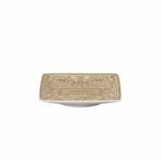 Rosenthal meets Versace Barocco Beige small square shallow bowl 12 cm