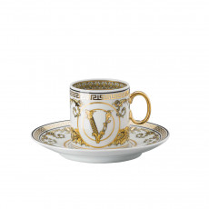 Rosenthal meets Versace Virtus Gala Espresso cup with saucer 0.10 L 2 pieces