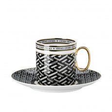 Rosenthal meets Versace La Greca Signature Black Coffee cup 2-piece