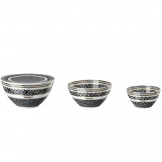 Rosenthal meets Versace La Greca Signature Black Bowl set 4 pieces