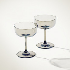 like. by Villeroy & Boch Like Glass Smoke Champagne Coupe / Dessert Bowl Set 2 pcs. 0.12 L