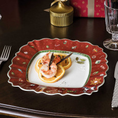 Villeroy & Boch Toy's Delight Square red dinner plate 28x28 cm