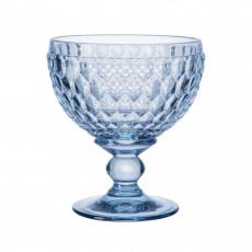 Villeroy & Boch Boston Coloured Champagne glass / Blue dessert bowl 12.5 cm