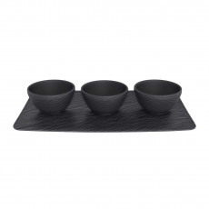 Villeroy & Boch Manufacture Rock Set of 4 dip bowls