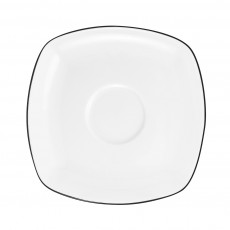 Seltmann Weiden Lido Black Line Rectangular saucer 14.5x14.5 cm