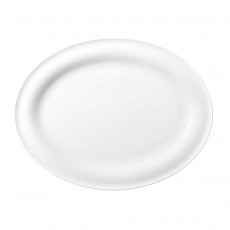 Seltmann Weiden Beat Weiß Oval serving platter 31 x 24 cm