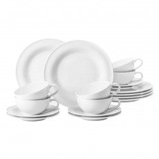 Seltmann Weiden Beat Weiß Large tea set, 18 pieces