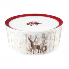 Seltmann Weiden Life Christmas bowl round with lid d: 21 cm / h: 10 cm / 1,85 L