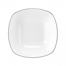 Seltmann Weiden Lido Black Line Square dessert bowl 15x15 cm / h: 5 cm / 0.48 L