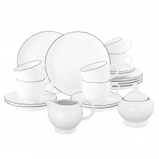 Seltmann Weiden Lido Black Line Round 20-piece coffee set