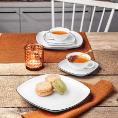 Seltmann Weiden Lido Black Line Square small tea set 18 pieces