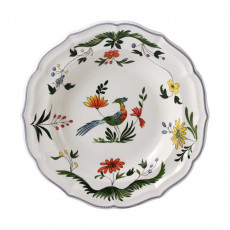 Gien Fayencerie Oiseaux Paradis Soup plate 22.5 cm