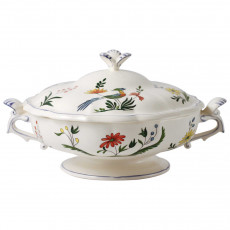 Gien Fayencerie Oiseaux Paradis Bowl with lid 1.70 l