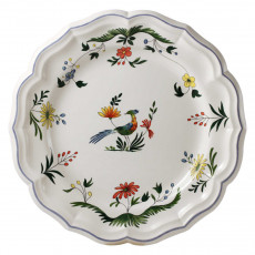 Gien Fayencerie Oiseaux Paradis Deep round plate 31 cm