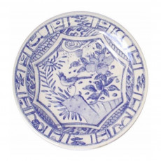 Gien Fayencerie Oiseau Bleu monochrome Dinner plate 27.4 cm