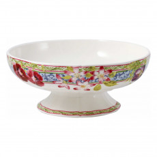 Gien Fayencerie Millefleurs Bowl on foot 19.5 cm