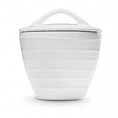 Gmundner ceramic white flamed sugar bowl Gourmet d: 9 cm / h: 10,5 cm
