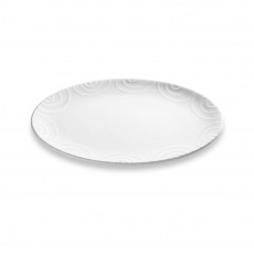 Gmundner Keramik Weißgeflammt Oval plate 28x21x2.3 cm