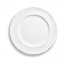 Gmundner ceramic white flamed dinner plate Gourmet d: 27 cm / h: 2 cm