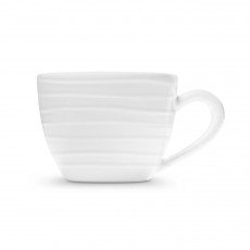 Gmundner ceramic white flamed tea cup Maxima in gift box 0,4 L / h: 9 cm