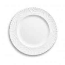 Gmundner ceramic white flamed dessert plate / breakfast plate Gourmet d: 22 cm / h: 2,2 cm