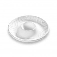 Gmundner Keramik Weißgeflammt Egg cup smooth d: 12 cm
