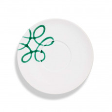 Gmundner Keramik Pur Geflammt Grün Teacup saucer Maxima 18 cm