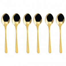 Sambonet Taste - Edelstahl / PVD Gold Set of 6 coffee spoons