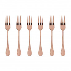 Sambonet Royal Edelstahl PVD / Kupfer Set of 6 cake forks