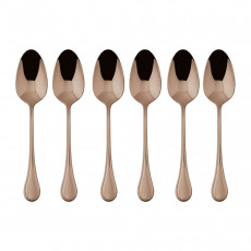 Sambonet Royal Edelstahl PVD / Kupfer Set of 6 coffee spoons