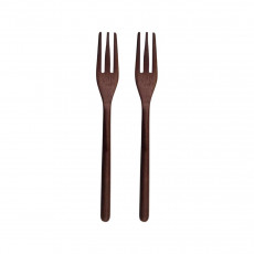 ASA Wood Dark Acacia solid wood fork set 2-pcs. l: 15 cm